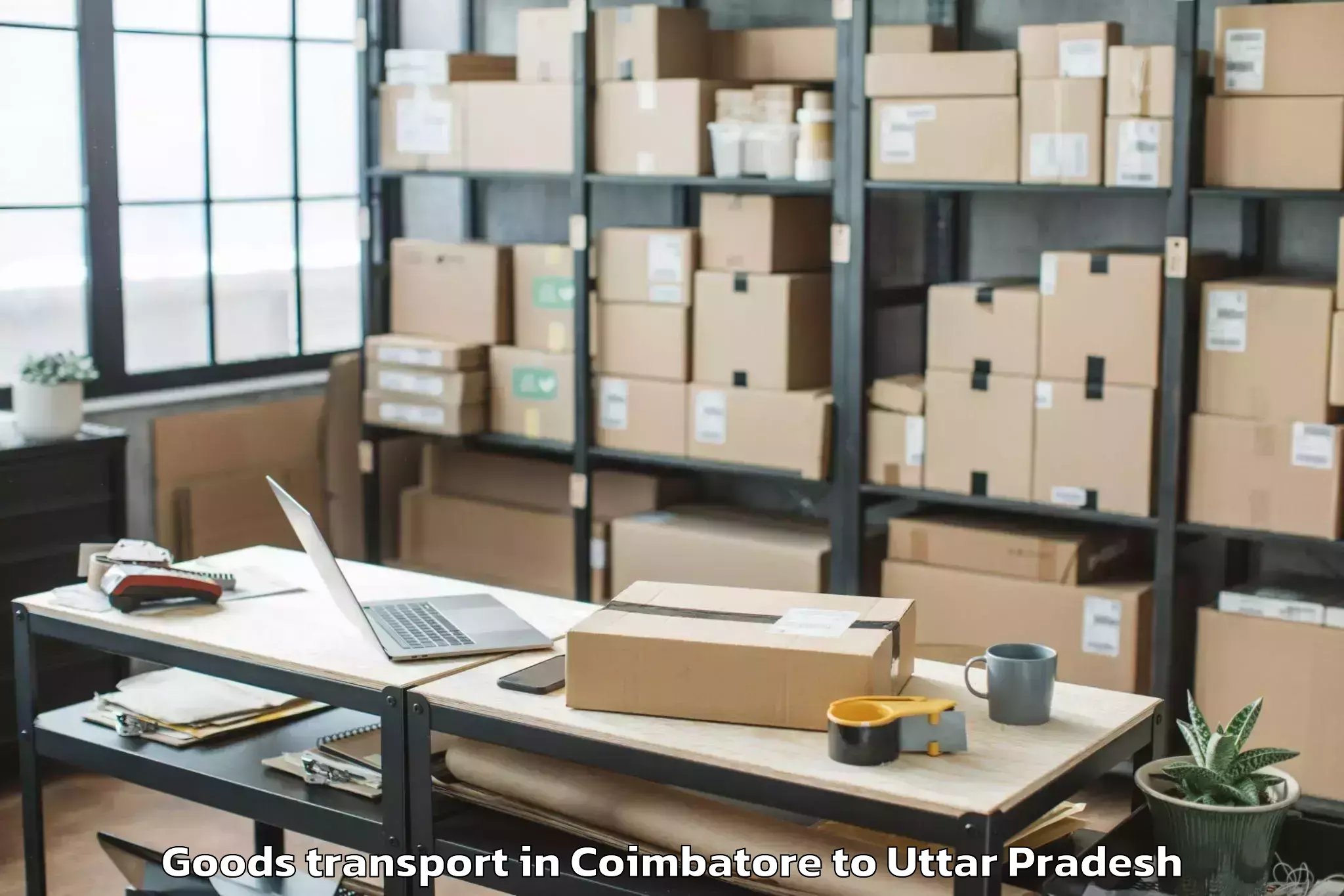 Top Coimbatore to Sahaspur Goods Transport Available